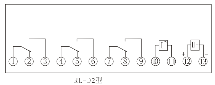 RL-2D內(nèi)部接線(xiàn)（正視圖）