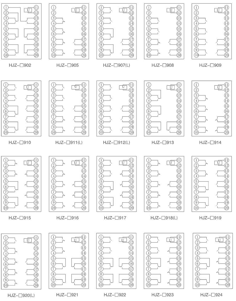HJZ-Y907內(nèi)部接線圖